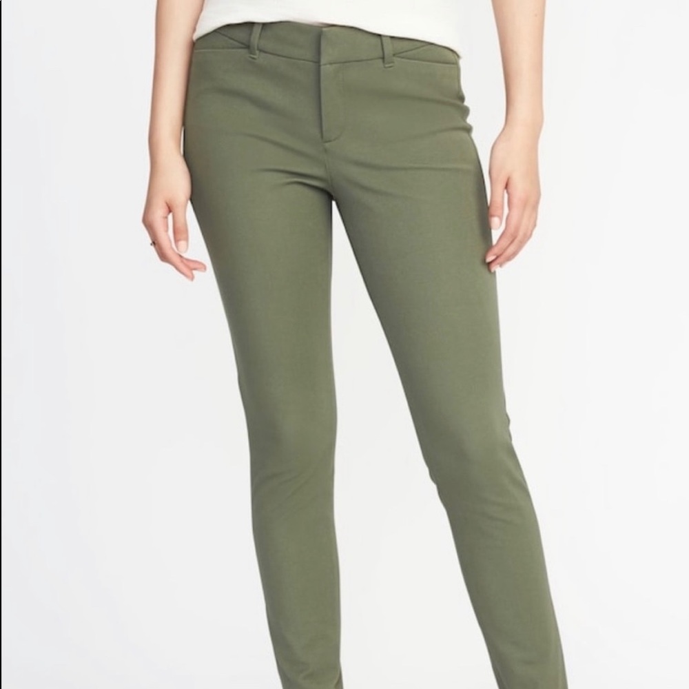 Green Mid-Rise Pants